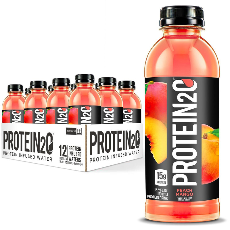 Protein Infused Water Plus Energy with Peach Mango 500ml Pack Of 12