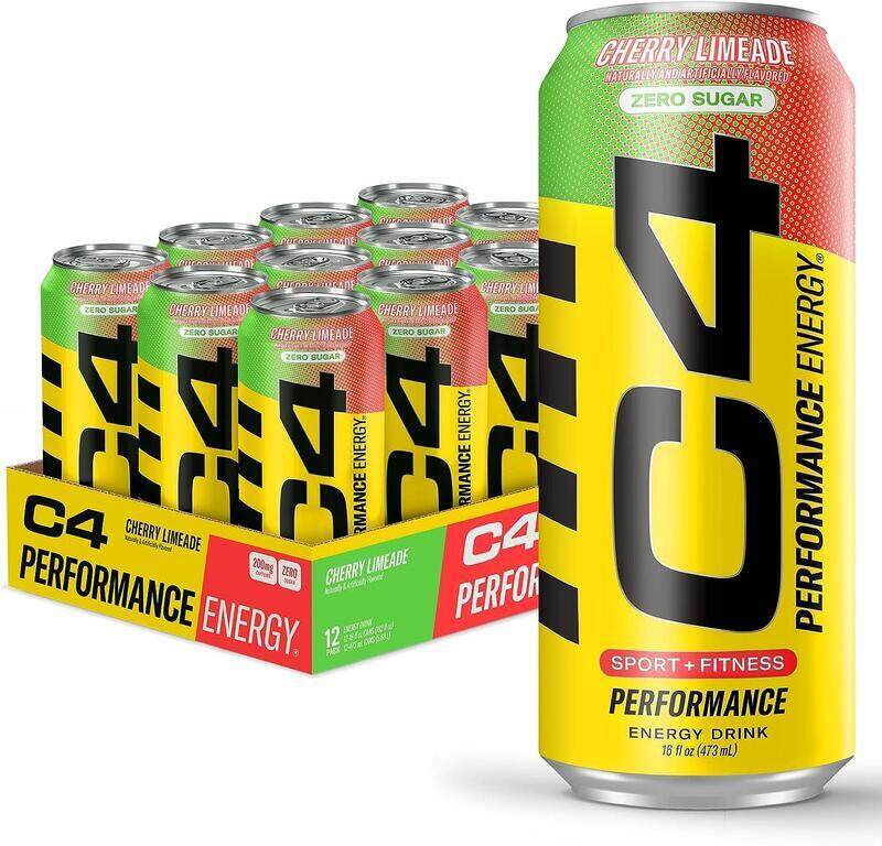 

Cellucor C4 Energy, Zero Sugar, Pre Workout Drink, 473ml, Cherry Limeade, Pack of 12