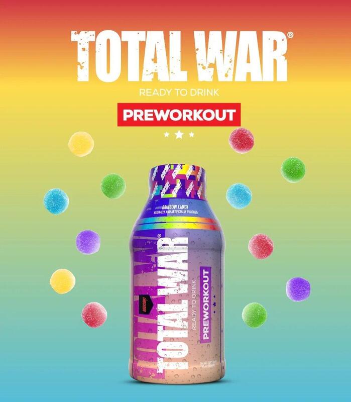 Redcon1 Total War Pre Workout Drink, 355ml, Rainbow Candy