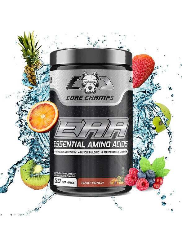 

Core Champs EAA Essential Amino Acids Fruit Punch Flavor 405g 30 Serving