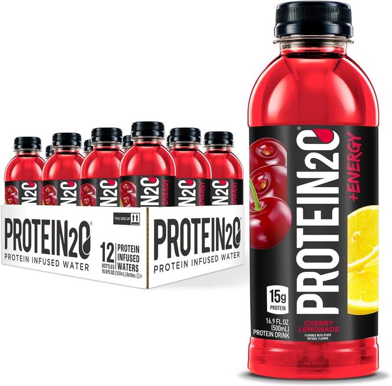 

Protein2o, 15g Whey Protein Infused Water Plus Energy, Cherry Lemonade, 500ml, Pack of 12