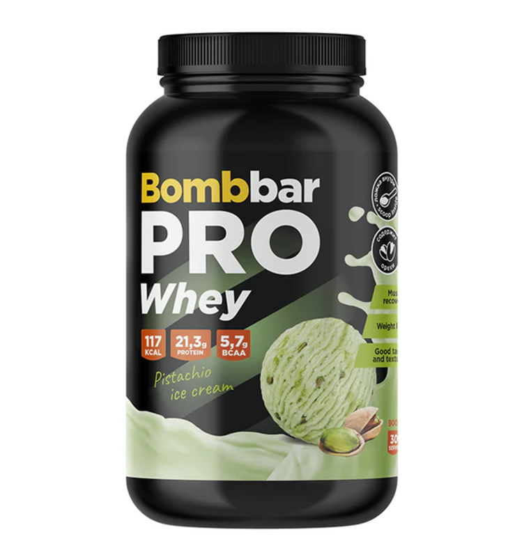 

Bombbar Pro Whey 900g, Pistachio Ice cream 30 Serving