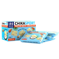 Chikalab Chika Sport Protein White Chocolate Almonds Coconut Chips Pack Of 4