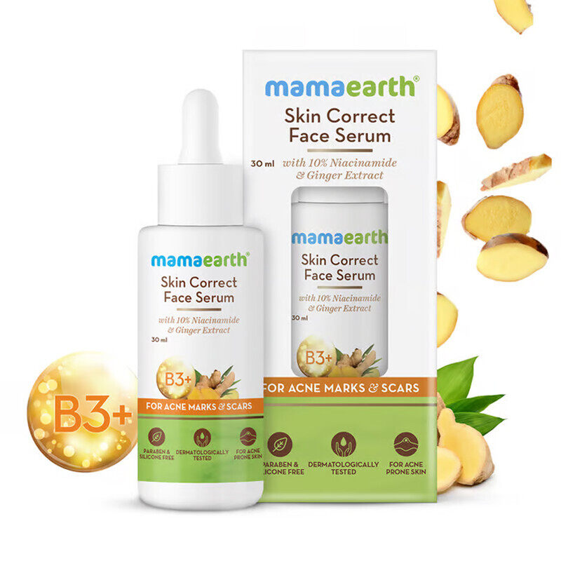 

MAMAEARTH SKIN CORRECT FACE SERUM WITH NIACINAMIDE & GINGER EXTRACT FOR ACNE MARKS & SCARS - 30 ML