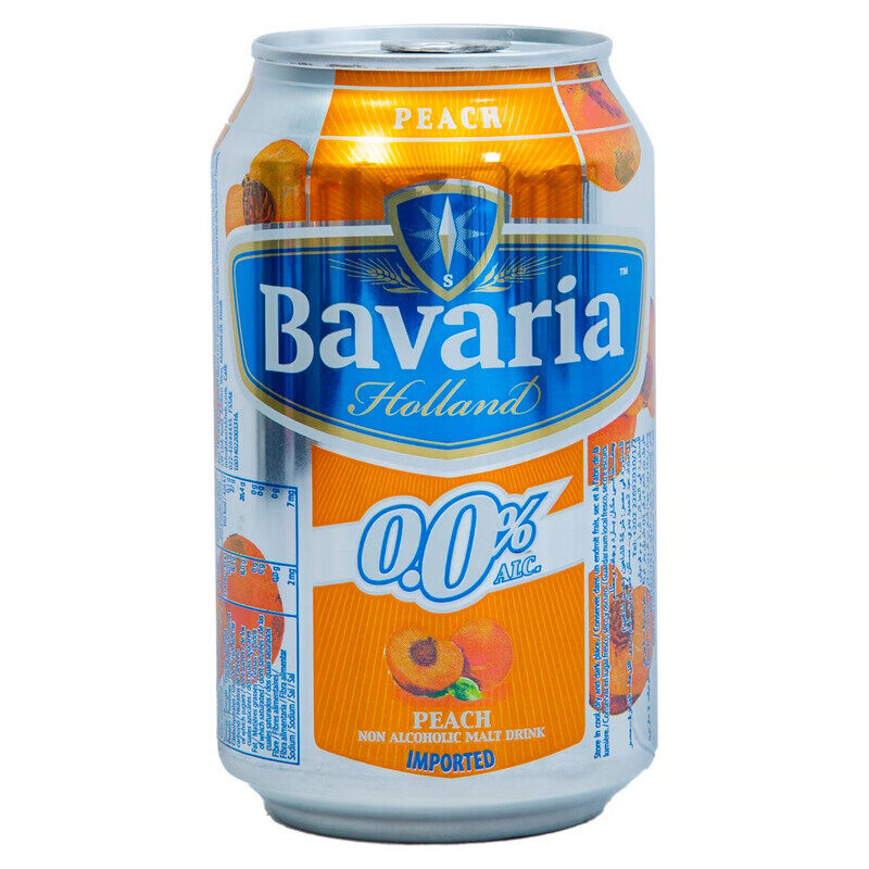 

BAVARIA NON ALCHOLIC MALT PEACH CAN