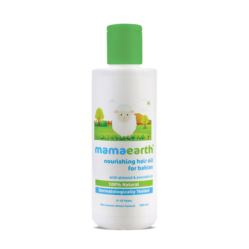 

MAMAEARTH NOURISHING HAIR OIL FOR BABIES WITH ALMOND & AVOCADO OIL - 200 ML