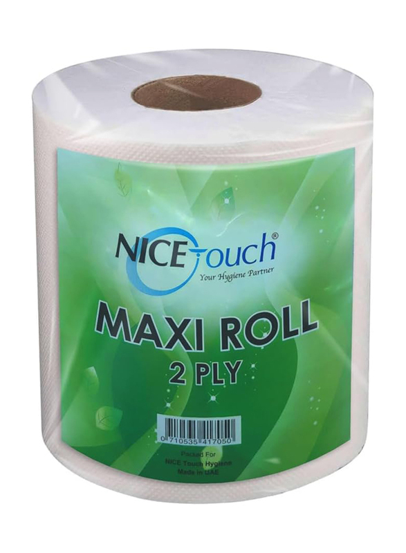 Nice Touch Diamond Embossed Sheets Higher Absorbency & Ultra Soft Kitchen Tissue Paper Towel Maxi Roll, 600 Sheets