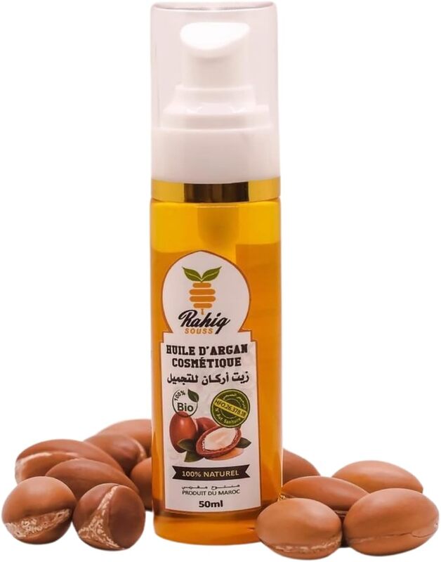 Moroccan Argan Oil, 100% Pure Natural Hair Skin Nails Face Moisturizer