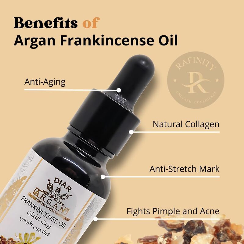 Moroccan Argan Frankincense Oil, Anti-Aging, Anti-Stretch Mark