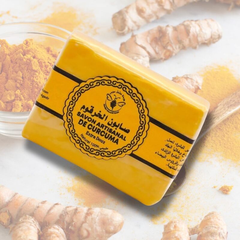 Moroccan Turmeric Soap, 100% Natural Handmade Bar