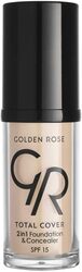 Golden Rose Total Cover 2 in 1 Foundation And Concealer, SPF 15