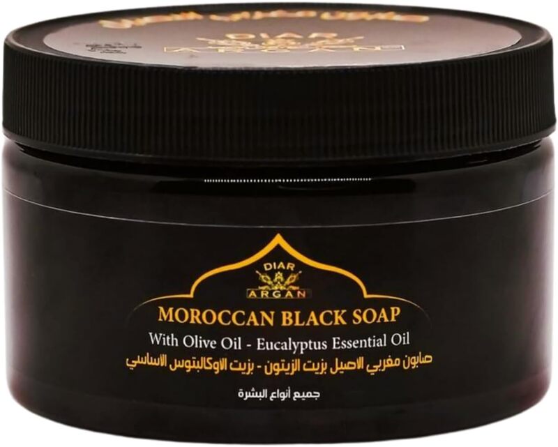 Diar Argan Moroccan Black Soap (With Olive Oil and Eucalyptus Essential Oil)