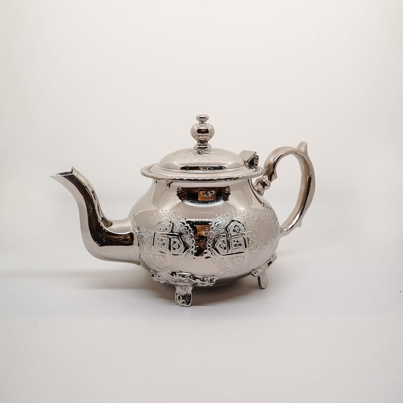 Moroccan Teapot, Handcrafted (Medium, 420ml, Serves 3 Cups)