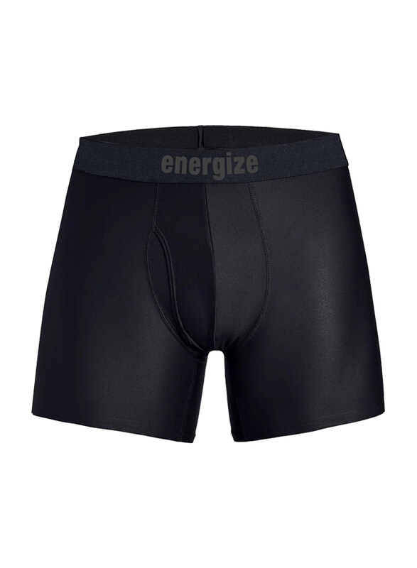 

Native Comfort Energize Premium Midway Brief Boxer Shorts for Men, Black, S