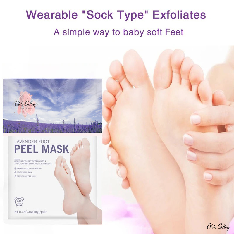 Olala Korean Natural Lavender Foot Peel Mask