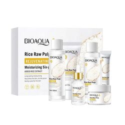 BIOAQUA (Original) 6 IN 1 Skincare set Gift Box Rice Raw Pulp Moisturizing Hydrating Skin Rejuvenation