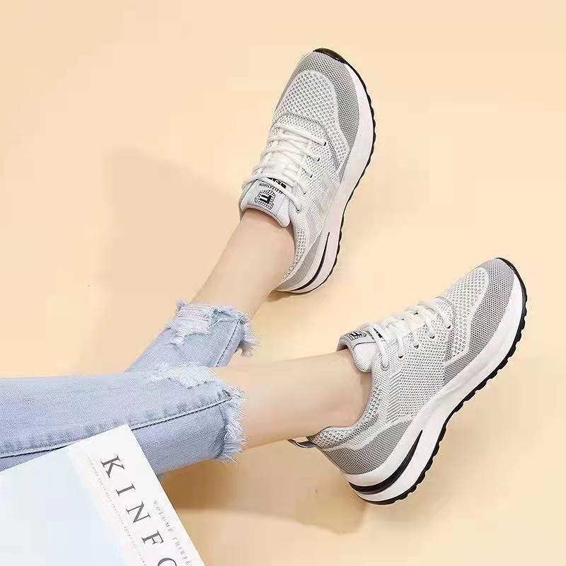 Women's Running Shoes Comfortable Mesh Sneakers Breathability Women Shoes Casual Jogging Sneakers Outdoor_Grey