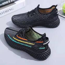 Women's Casual Shoes Summer Breathable Sock Shoes Slip On Walking Shoes Ladies Outdoor Sports Sneakers Women's Vulcanized Shoes_Lt Green
