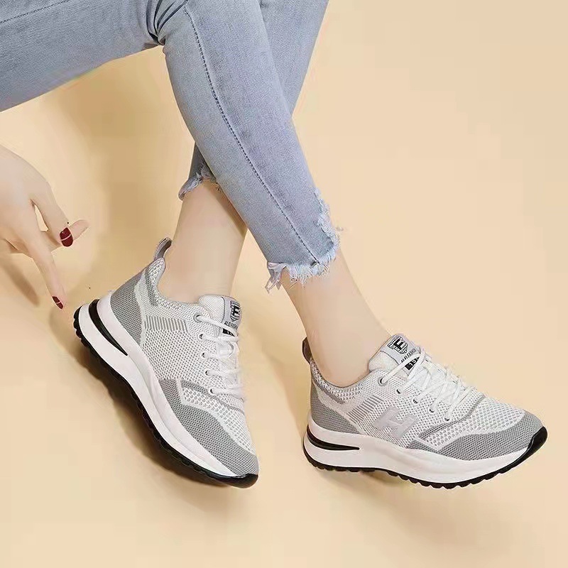 Women's Running Shoes Comfortable Mesh Sneakers Breathability Women Shoes Casual Jogging Sneakers Outdoor_Grey