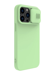 Nillkin Apple iPhone 14 Pro Max 6.1 Inches Silky Magnetic Silicon Shock Absorbent Protective Mobile Phone Case Cover, Mint Green