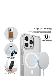 Nillkin Apple iPhone 13 Pro Max Magnetic MagSafe Not Yellowing Mobile Phone Case Cover with Built-in Magnet Circle and Military Grade Shockproof, Clear