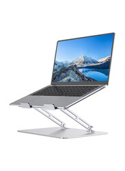 Foldable Height Adjustable Ergonomic Computer Stand, Silver