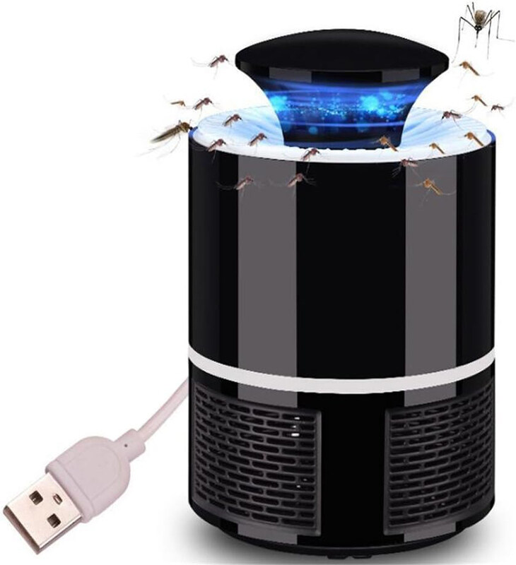 

Generic USB Electronic Mosquito Trap Lamp Fly Repellent UV Radiation Photocatalyst Insect Killer, Black