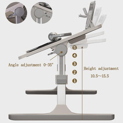 Adjustable Laptop Desk, Grey