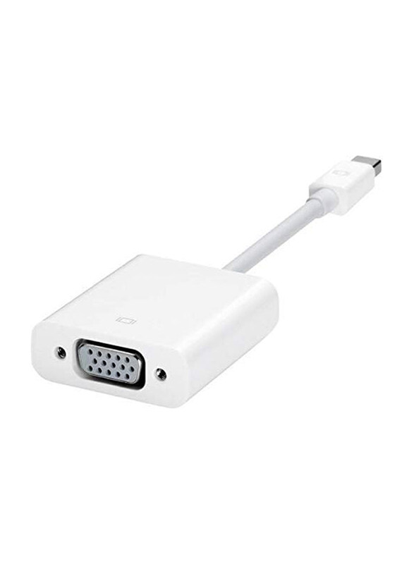 

Generic Thunderbolt Mini Display Port to VGA DVI Cable Adapter for MacBook Air Pro, White