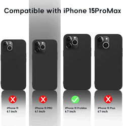 X-Level Apple iPhone 15 Pro Max Slim Fit Ultra-Thin Lightweight Anti-Scratch Back Guardian Series Mobile Phone Case Cover, Black