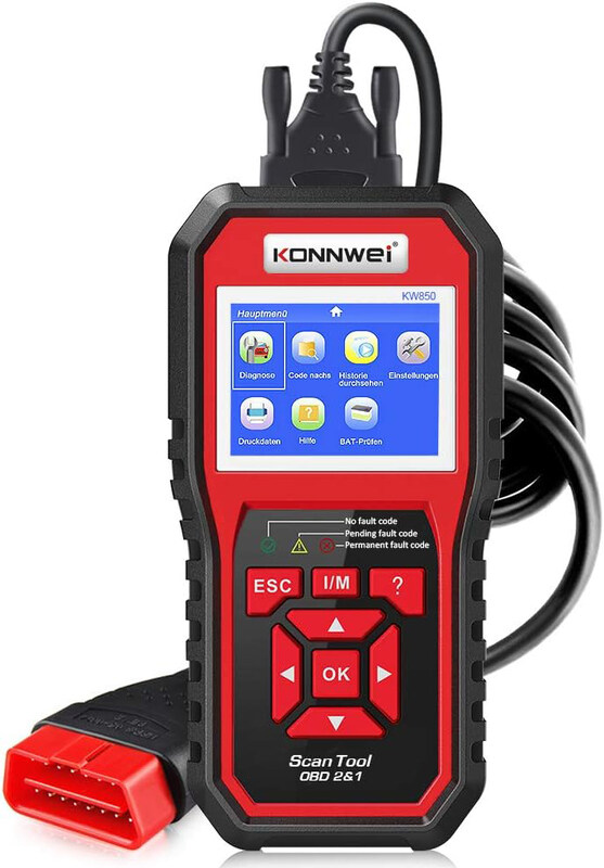 

Konnwei KW850 EOBD OBD OBDII Scanner Reader, Red