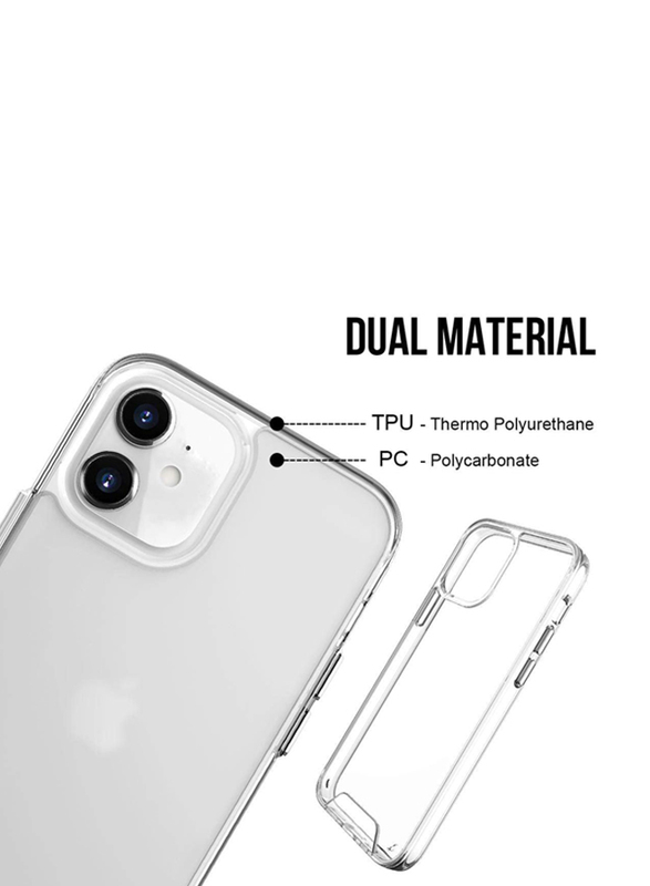 5.4-inch Apple iPhone 12 Mini Ultra Tough TPU Protective Anti-Drop Mobile Phone Case Cover, Transparent