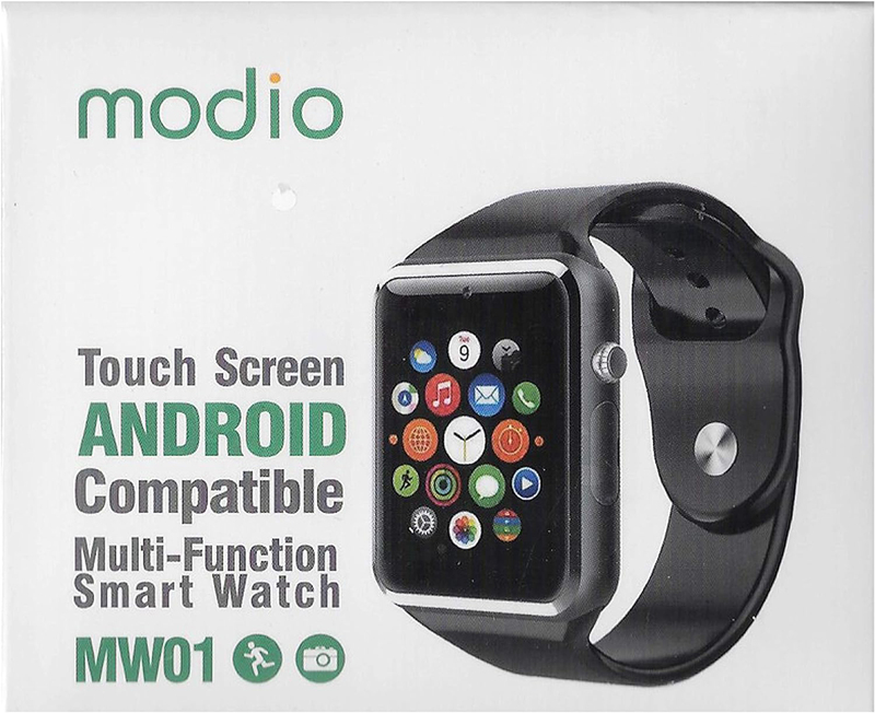 Modio MW01 Smartwatch, Cellular + Camera, White