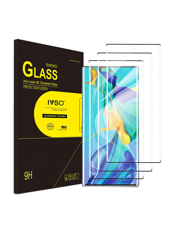 

Eltd Samsung Galaxy Note 10 Plus 5G Anti-Scratch Full Coverage Tempered Glass Screen Protector with Easy Installation, 3 Pieces, Clear