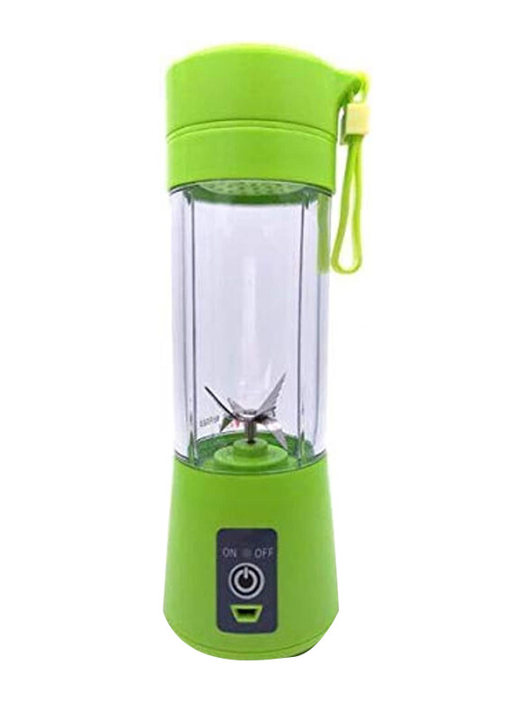 

Generic 380ml Portable & Rechargeable Battery Juicer, 120W, Green/Clear