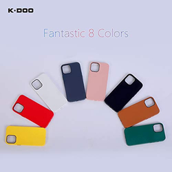 K-Doo Apple iPhone 12 Pro Max Noble Collection Leather Mobile Phone Back Case Cover, Black