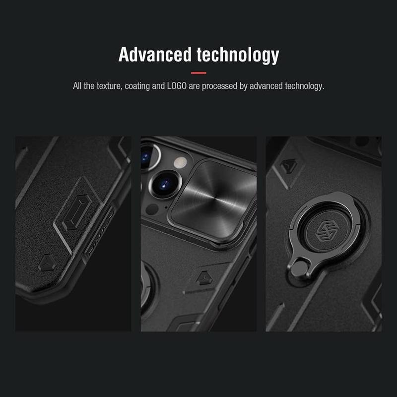 Nillkin Apple iPhone 13 Pro Max 6.7-inch CamShield Armor Case Hard Back Mobile Phone Case Cover, Black