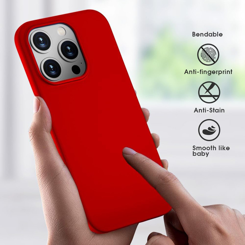 X-Level Apple iPhone 15 Pro Max Slim Fit Ultra-Thin Lightweight Anti-Scratch Back Guardian Series Mobile Phone Case Cover, Red