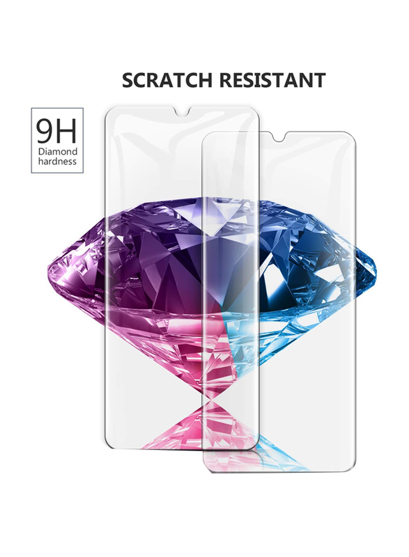 ELTD Samsung Galaxy M30 Anti-Scratch Full Coverage Tempered Glass Screen Protectors, 2 Pieces, Clear