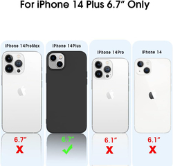 X-Level Apple iPhone 14 Plus 6.7-Inch 2022 Ultra-Thin Dynamic Series Slim Soft Gel Rubber Camera Protection Anti-Scratch Microfiber Lining Cushion Shockproof Mobile Phone Case Cover, Black