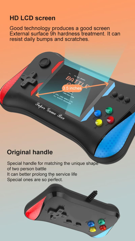 Handheld Game Console Built In 500 Games 3.5-Inch Retro Game Console, Black