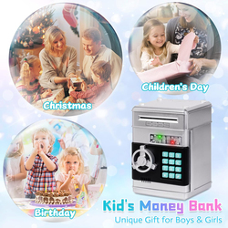 Refasy Bank Machine Real Piggy Bank with Code Electronic for Kids, Ages 3+