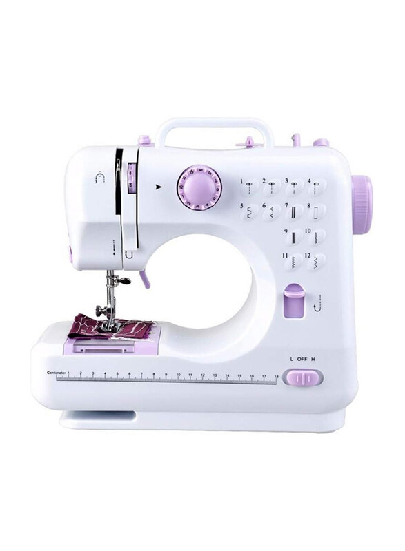 

Generic Household Electric Mini Sewing Machine with LED Light Foot Pedal, White