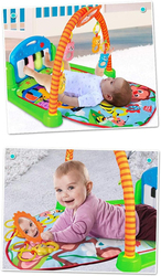 Play Mat Activity Gym Kick and Newborn Toy with Piano, Ages 4+