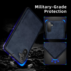 X-Level Samsung Galaxy A13 5G Case Ultra-Thin Slim Premium PU Leather Elegant Soft TPU Bumper Shockproof Protective Mobile Phone Case Cover, Blue