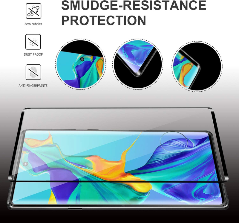 ELTD Samsung Galaxy Note 10 Plus Anti-Scratch Full Coverage Tempered Glass Screen Protectors, 2 Pieces, Clear