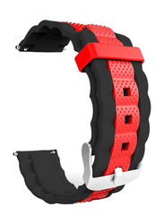 Replacement Silicone Watch Band Straps for Xiaomi Huami Amazfit Bip Youth Watch, Black/Red