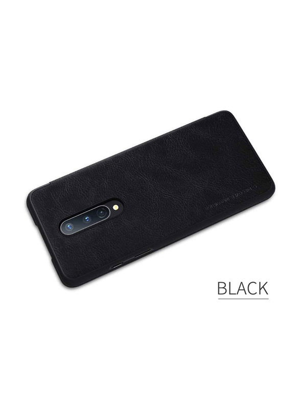 Nillkin Qin OnePlus 8 Wallet Ultra-Thin Leather Flip Mobile Phone Case Cover, Black