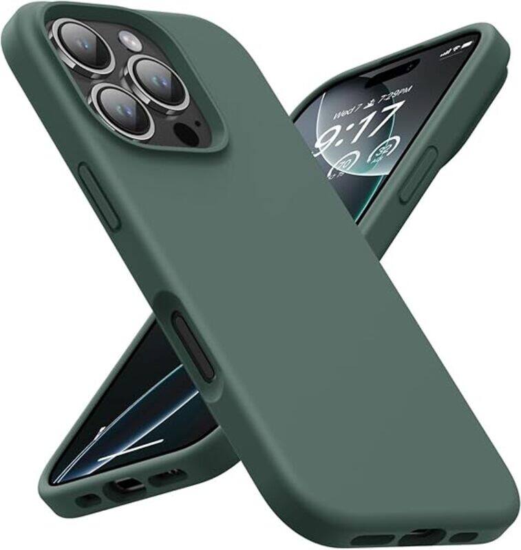 

Generic Premium Liquid Silicone Case for iPhone 16 Pro Silky Soft Touch, Full Body Protection, Anti Scratch, Shockproof, and Wireless Charging Compatible gre
