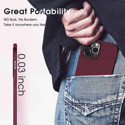 X-Level Apple iPhone 13 Pro 2021 Ultra-Thin Guardian Series Soft TPU Matte Finish Coating Mobile Phone Case Cover, Wine Red